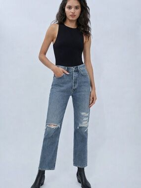 Agolde 90s Pinch Waist Jeans | Distressed Knee | High Rise | Size 26